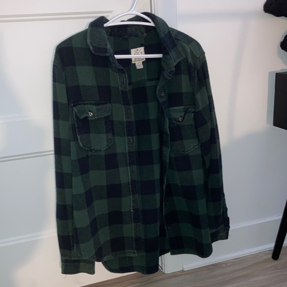 Green and black flannel